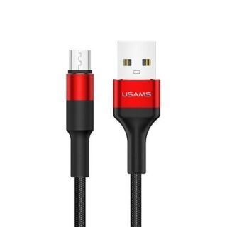 Cabo USAMS Micro USB 1,2M - Vermelho