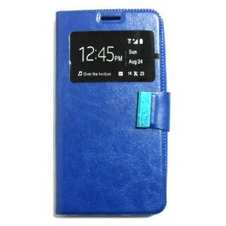 Capa Flip Huawei Y7 C/ Apoio e Janela - Azul