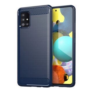 Capa Samsung Galaxy A31 Efeito Carbono - Azul