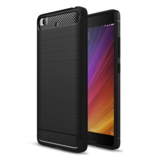 Capa Gel Efeito Carbono Xiaomi Mi5s - Preto