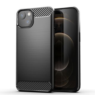 Capa Iphone 13 Mini Efeito Carbono - Preto