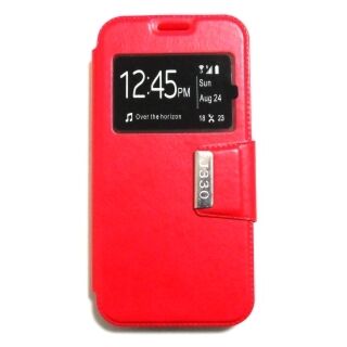 Capa Flip Samsung Galaxy J3 2017 C/ Apoio e Janela - Vermelho