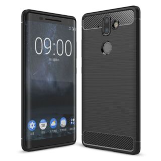 Capa Nokia 9 Efeito Carbono - Preto