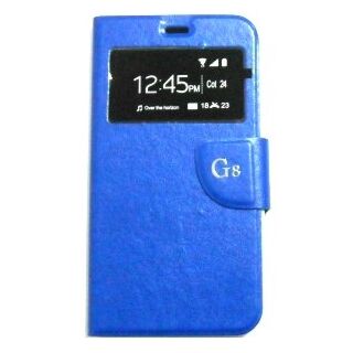 Capa Flip Huawei G8 C/ Apoio e Janela - Azul