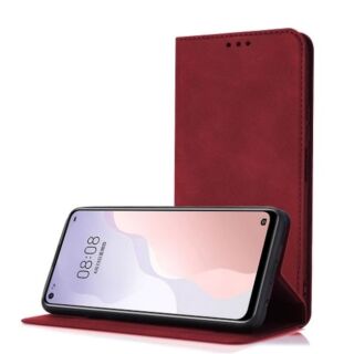 Capa Samsung A12 5G Flip Book Magnética - Vermelho