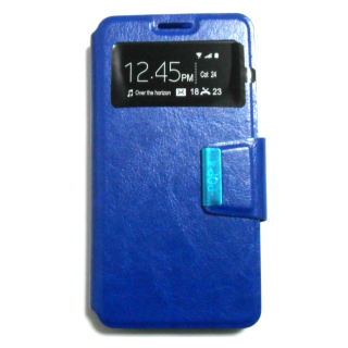 Capa Flip Alcatel Pop 4 C/ Apoio e Janela - Azul