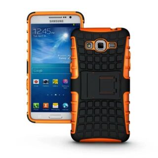 Capa Hibrida Full Protection Samsung Galaxy Gran Prime G530 - Preto / Laranja