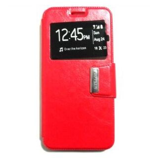 Capa Flip Huawei P10 Plus C/ Apoio e Janela - Vermelho