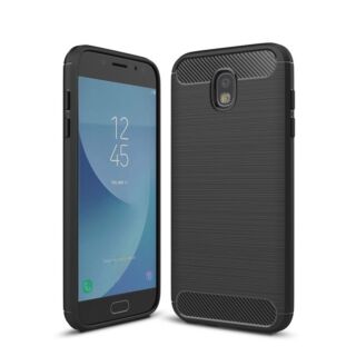 Capa Gel Samsung Galaxy J7 2017 Efeito Carbono - Preto