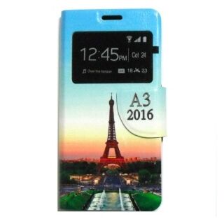 Capa Flip Samsung Galaxy A3 2016 C/ Apoio e Janela - Paris